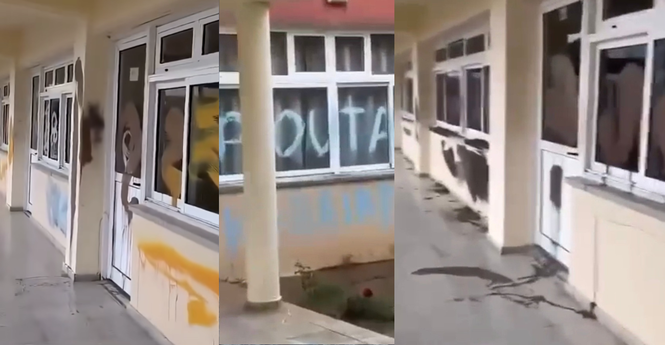 Βανδάλισαν σχολείο στην Κύπρο με χυδαία συνθήματα: Τεράστιες ζημιές - Εικόνες και βίντεο που προκαλούν οργή