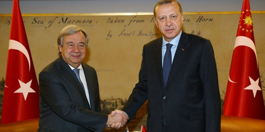 Συναντώνται Γκουτέρες και Ερντογάν - Έχει σχέδιο ανοικοδόμησης της Συρίας ο Τούρκος Πρόεδρος 