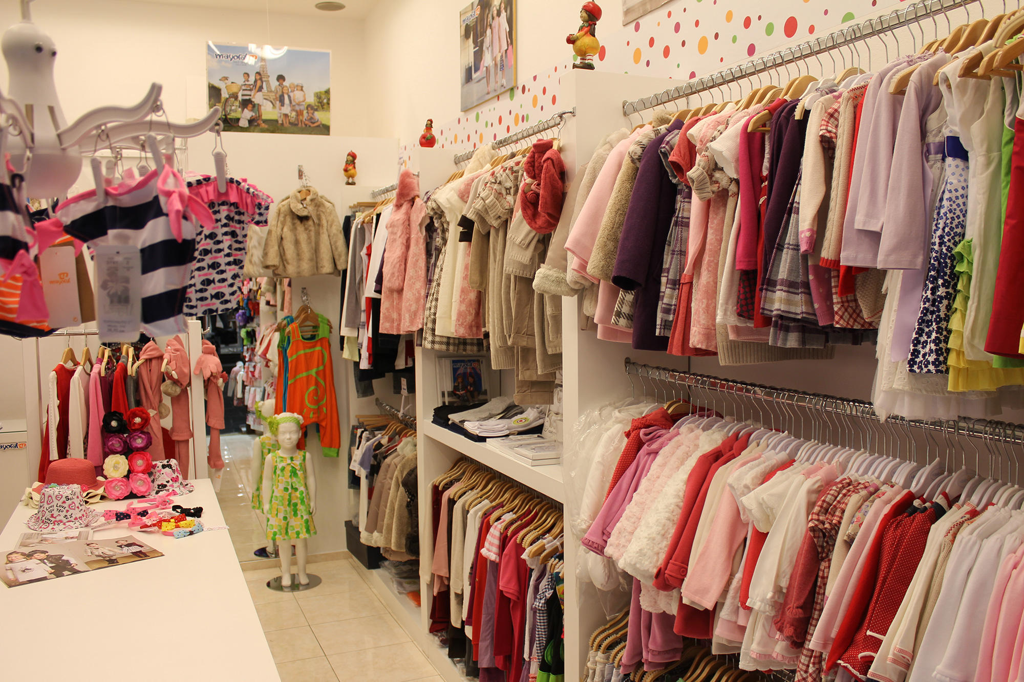 Детская одежда в магазине