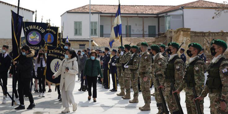 Πολιτικό αίτημα να τερματιστεί ο πόλεμος στην Ουκρανία στέλνει η Κύπρος τιμώντας την 25η Μαρτίου