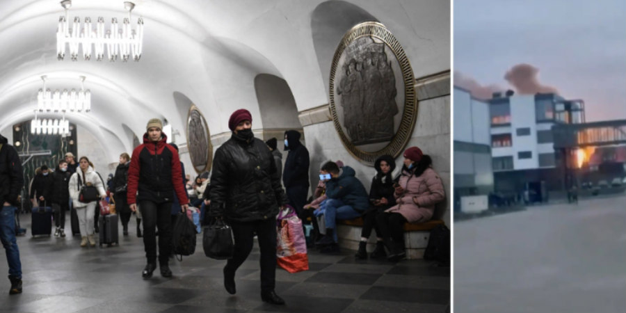 «Χτυπούν» τα αεροδρόμια οι Ρώσοι - Άμαχοι τρέχουν στα καταφύγια σε Κίεβο και Χάρκοβο