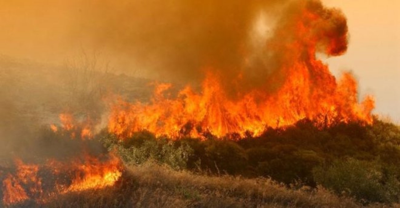 Ρόδος: Υπό αντίξοες καιρικές συνθήκες η μάχη κατάσβεσης της πυρκαγιάς