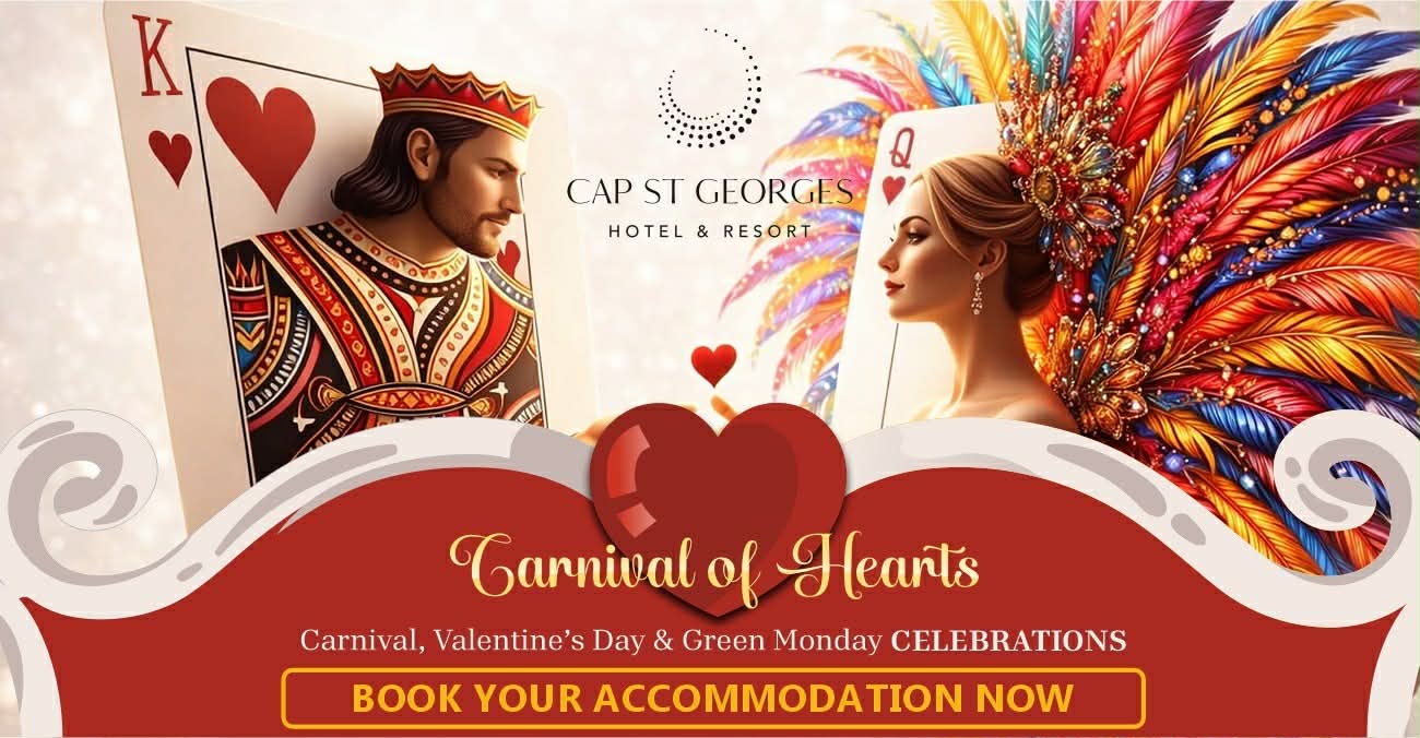 Carnival of Hearts: Ένα συναρπαστικό τριήμερο ρομαντισμού και καρναβαλικής διασκέδασης, στο Cap St Georges Hotel & Resort, που τα έχει όλα - Μην το χάσετε! Κλείστε τώρα τη διαμονή σας και ζήστε την εμπειρία του τριημέρου στο μέγιστο