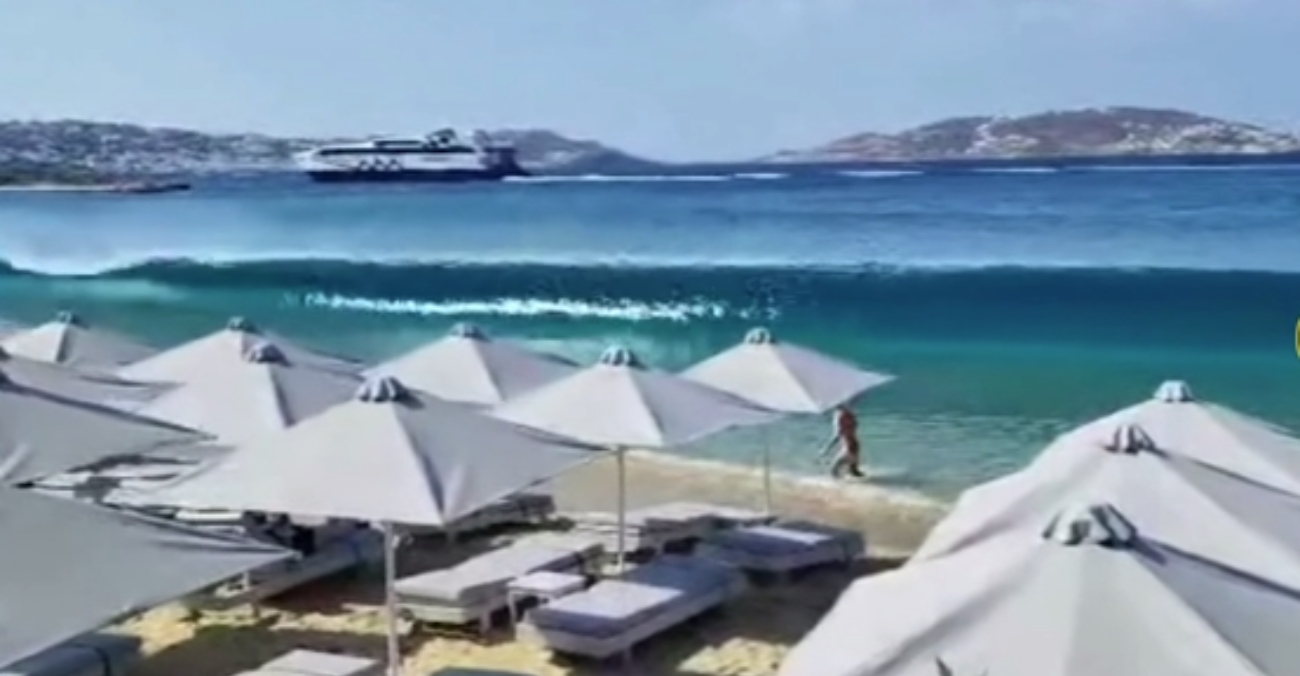 Μύκονος: «Τσουνάμι» σε παραλία από τα απόνερα ταχύπλοου με δύο τραυματισμένες γυναίκες - Δείτε βίντεο