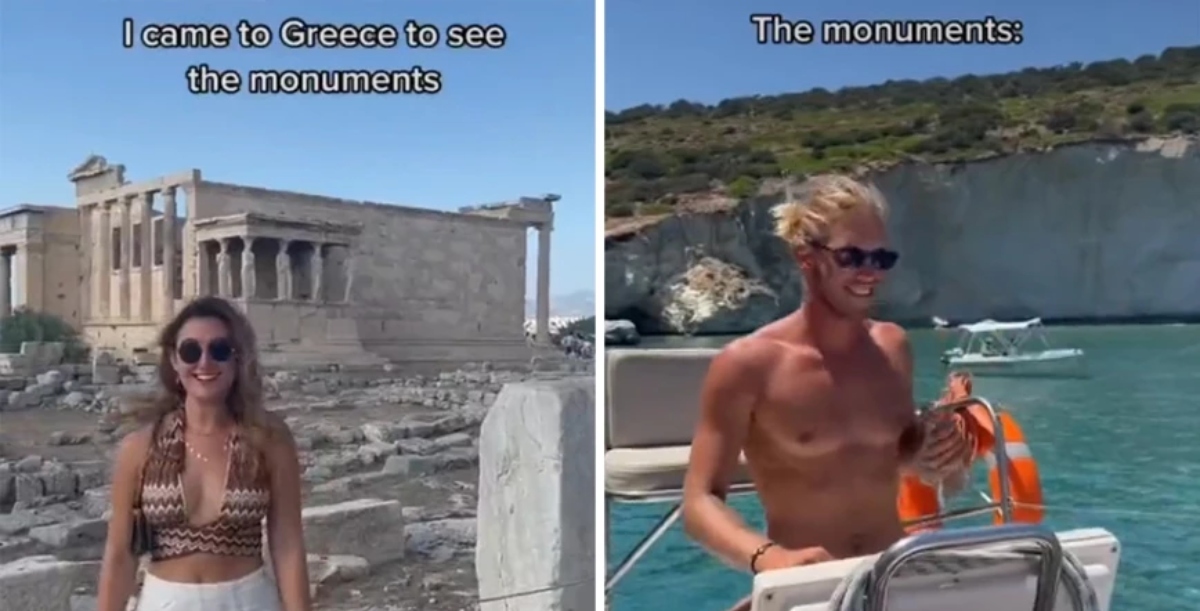 Tουρίστριες στο TikTok αποθεώνουν τους Έλληνες άντρες – «Ήρθαμε να δούμε τα… μνημεία» 