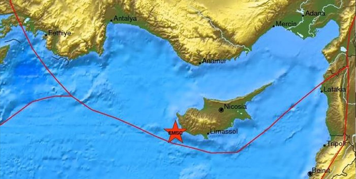Σεισμική δόνηση στην Κύπρο - Eπίκεντρο στην περιοχή Παρεκκλησιάς, 13 χιλιόμετρα βορειοανατολικά της Λεμεσού