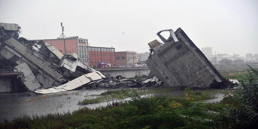 Γένοβα: Δεκάδες νεκροί από κατάρρευση οδογέφυρας, σύμφωνα με την υπηρεσία άμεσης βοήθειας