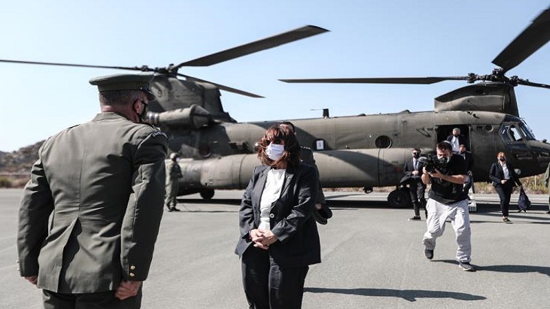 ΚΑΣΤΕΛΛΟΡΙΖΟ: Χωρίς απρόοπτα έφτασε η Κατερίνα Σακελλαροπούλου