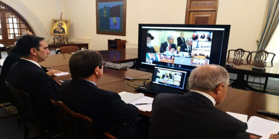 Τηλεδιάσκεψη Αναστασιάδη με αρχηγούς Κυβερνήσεων για την αντιμετώπιση του κορωνοϊού