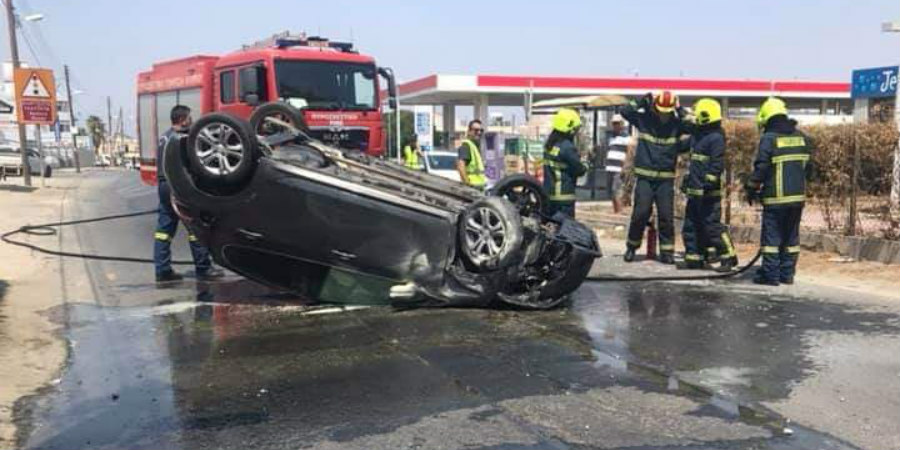 ΛΕΥΚΩΣΙΑ: Ανατράπηκε όχημα στην λεωφόρο Τσερίου – ΦΩΤΟΓΡΑΦΙΕΣ