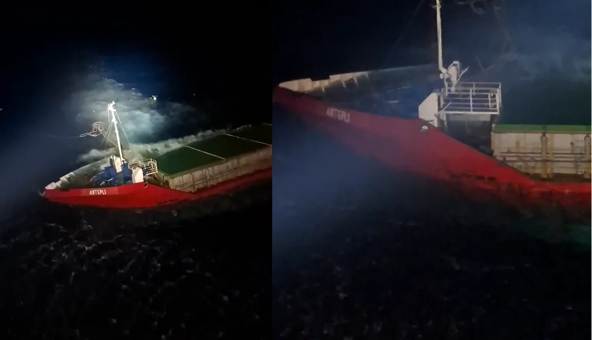 Video: Βυθίστηκε πλοίο δυτικά της Πάφου - Καρέ-καρέ η επιχείρηση διάσωσης δέκα προσώπων 