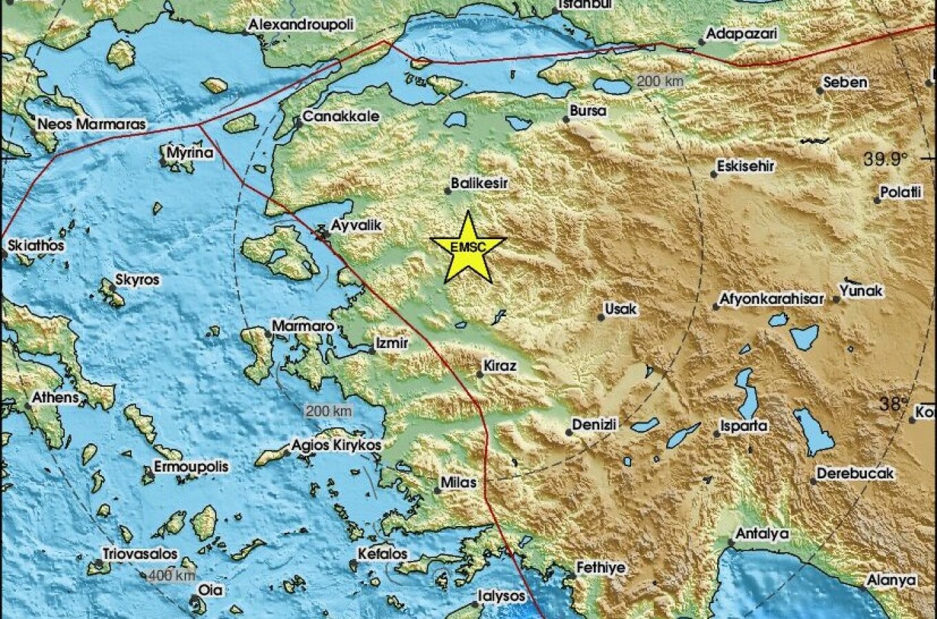 Σεισμός 4,3 Ρίχτερ στη δυτική Τουρκία, στην ίδια περιοχή με τα 6,1