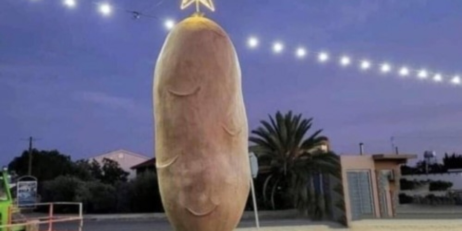 Ξανά Viral η Big Potato της Ξυλοφάγου - Την στόλισαν σαν Χριστουγεννιάτικο δέντρο