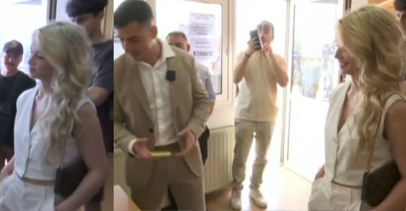 Στυλιάνα Αβερκίου: Έκλεψε τις εντυπώσεις στην κάλπη-  Η all white εμφάνιση δίπλα στον Φειδία 