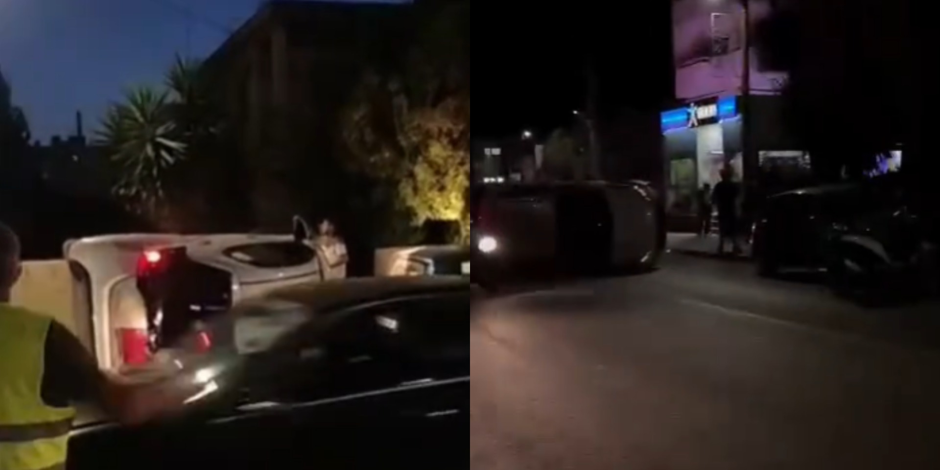 VIDEO: Αναστάτωση στη Λεμεσό - Ανατράπηκε όχημα και κατέληξε στη μέση του δρόμου