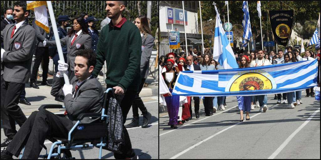 Τίμησε την επέτειο της 25ης Μαρτίου η Κύπρος - Δείτε βίντεο και φωτογραφίες από την παρέλαση
