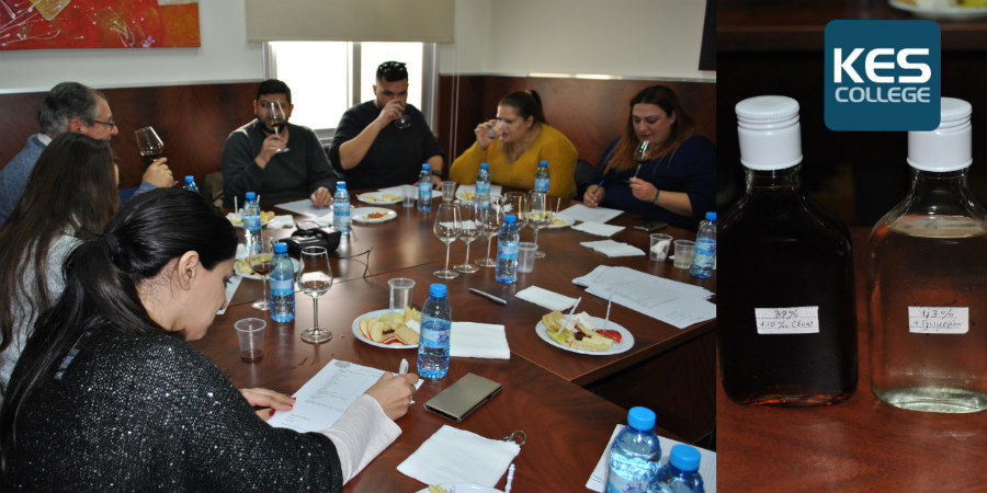 2ο στάδιο γευσιγνωσίας νέων αλκοολούχων ποτών από χαρούπι από το KES College για λογαριασμό του Πανεπιστημίου Κύπρου 