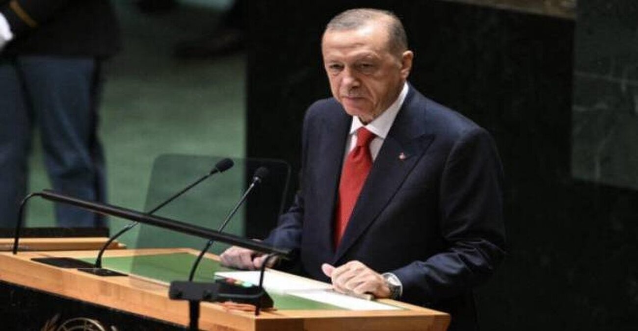 Νέα πρόκληση Ερντογάν: Ζήτησε την αναγνώριση του ψευδοκράτους από το βήμα του ΟΗΕ - Τι είπε για Πύλα