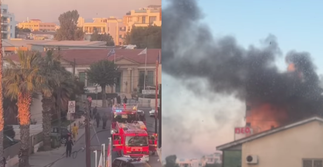 Βίντεο - Σκηνές πανικού στη Λάρνακα: Φωτιά σε διαμέρισμα – Έτρεχαν να βγουν έξω οι ένοικοι