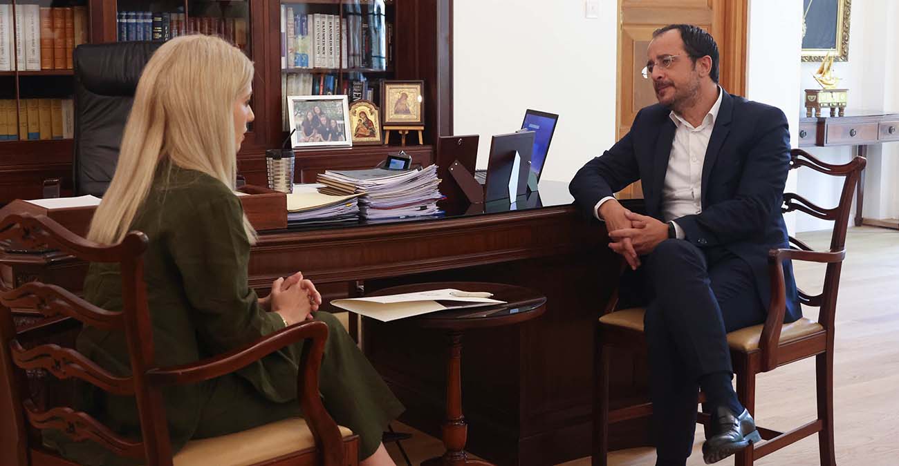 Συγχαρητήρια Προέδρου Χριστοδουλίδη σε Αννίτα για την επανεκλογή της στην Προεδρία της Βουλής