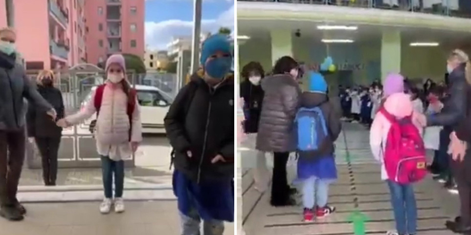 Συγκινητικό βίντεο: Ιταλοί μαθητές υποδέχονται προσφυγόπουλα από την Ουκρανία στο σχολείο τους