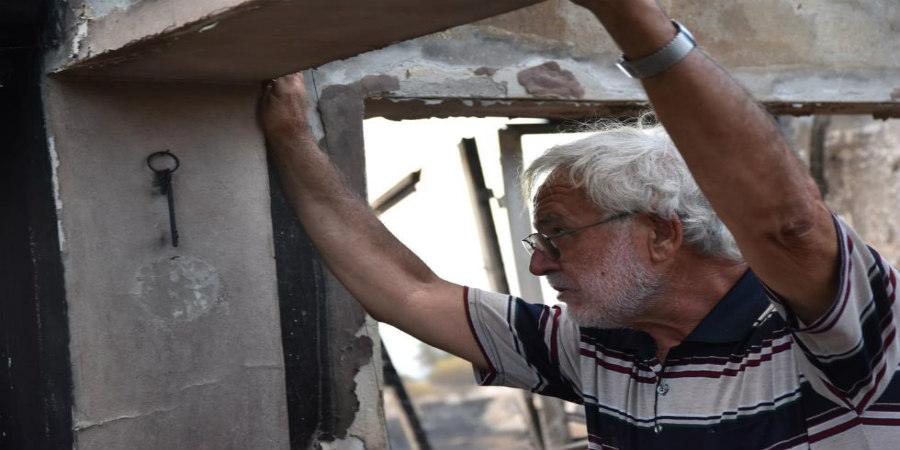 ΠΕΟ: Στήριξη στον Πανίκο Χρυσάνθου του οποίου το σπίτι καταστράφηκε ολοσχερώς στην Πελαθούσα