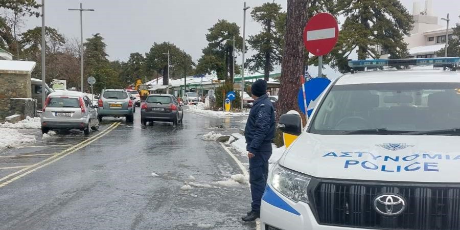 Οδηγοί προσοχή: Ολισθηροί οι δρόμοι στις ορεινές περιοχές του Τροόδους λόγω παγετού