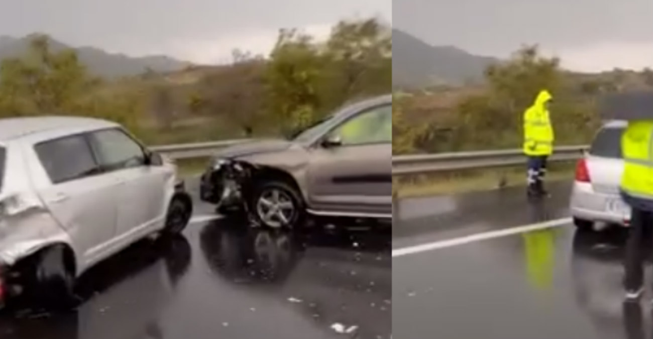 Σοβαρές ζημιές στα οχήματα από το τροχαίο στον αυτοκινητόδρομο - Δείτε βίντεο από το σημείο 