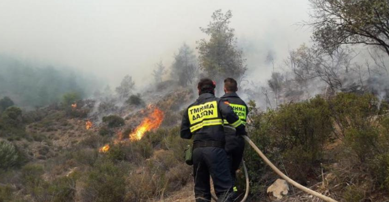 Τρεις δασικές πυρκαγιές στο νησί σε διάστημα μισής ώρας - Πυροσβεστικές Δυνάμεις τις έθεσαν υπό έλεγχο