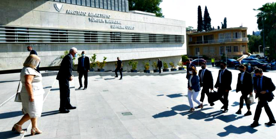 Αναφορά στους δεσμούς των Δικαστών Κύπρου-Ελλάδας από Πρόεδρο Ανωτάτου στην υποδοχή Σακελλαροπούλου 