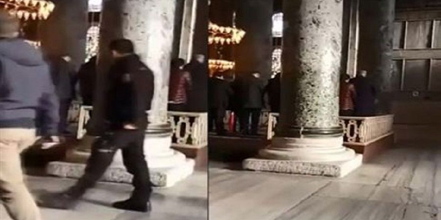Παρακλάδι των Γκρίζων Λύκων εισέβαλε στην Αγία Σοφία στη Κωνσταντινούπολη - VIDEO