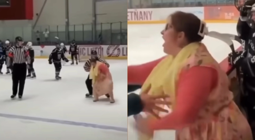 VIDEO: Μητέρα εισέβαλε σε παγοδρόμιο για να υπερασπιστεί τον γιο της- Έγινε viral παγκόσμια