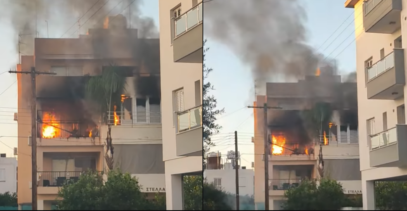 Φωτιά ξέσπασε σε διαμέρισμα στη Λευκωσία - Επηρεάστηκαν και απομακρύνθηκαν φιάλες υγραερίου