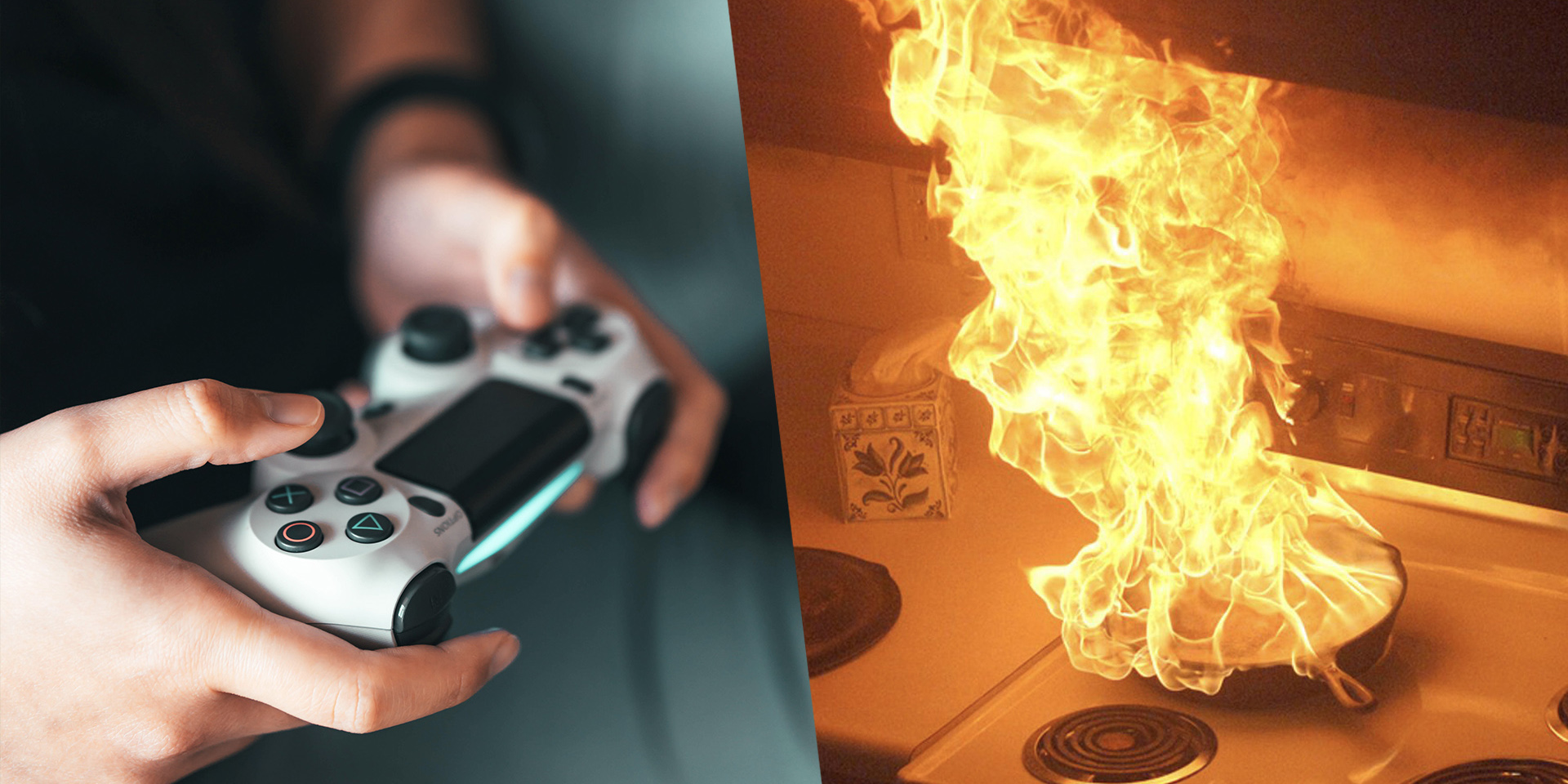 Συνέχισε να παίζει ακάθεκτος PlayStation, ενώ το σπίτι του είχε πάρει φωτιά!
