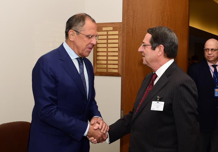 Ικανοποίηση Προέδρου Αναστασιάδη από τη συνάντηση με τον Ρώσο ΥΠΕΞ Σεργκέι Λαβρόφ 
