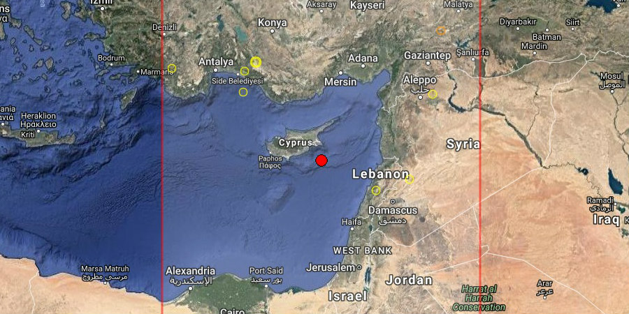 Σεισμική δόνηση στην θαλάσσια περιοχή της Κύπρου