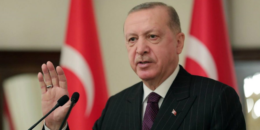 Υπέρ της λύσης δύο κρατών δήλωσε ο Ερντογάν, αναχωρώντας από Τουρκία για κατεχόμενα