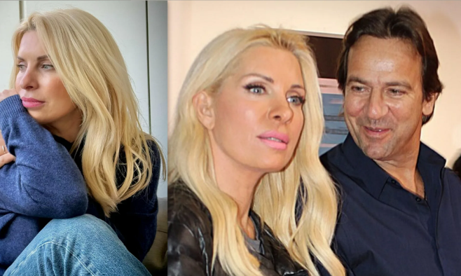 Η Ελένη Μενεγάκη ποζάρει στο πλοίο από Άνδρο - Σε ρόλο φωτογράφου η 11χρονη κόρη της, Μαρίνα