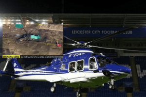 Σοκαριστικές ΕΙΚΟΝΕΣ – Καταστράφηκε ολοσχερώς το ελικόπτερο του αφεντικού της Λέστερ (ΒΙΝΤΕΟ)