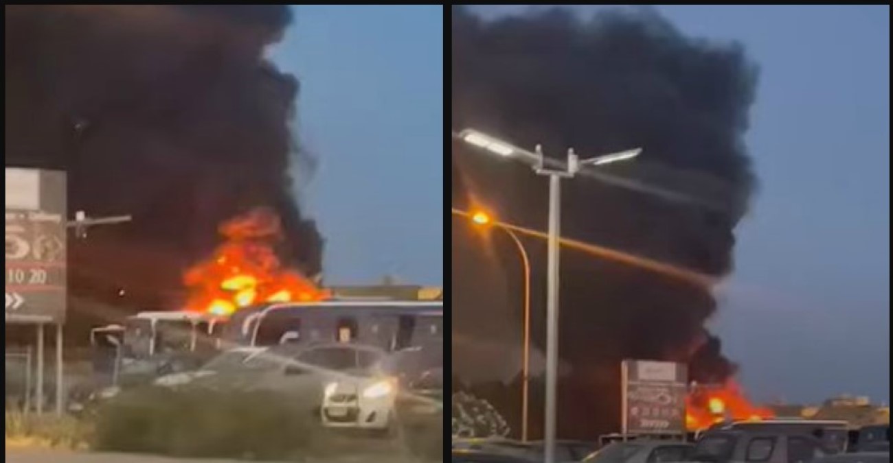 «Τυλίχθηκαν στις φλόγες» λεωφορεία στην Αγλατζιά – Δείτε βίντεο