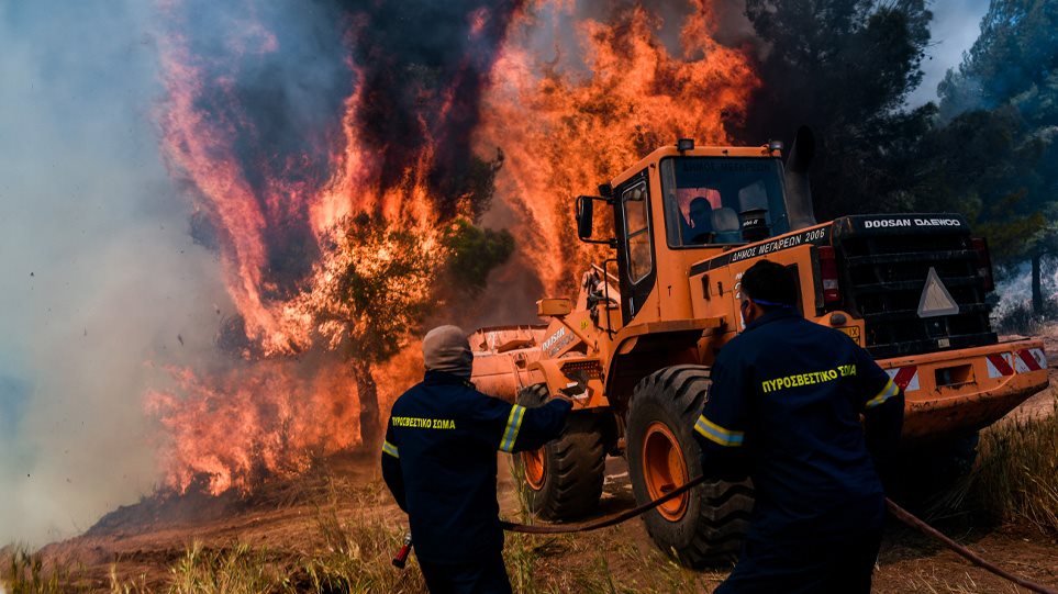 Φωτιά στο Σχίνο: Εκκενώνεται ο οικισμός Παπαγιαννέικα στα Μέγαρα