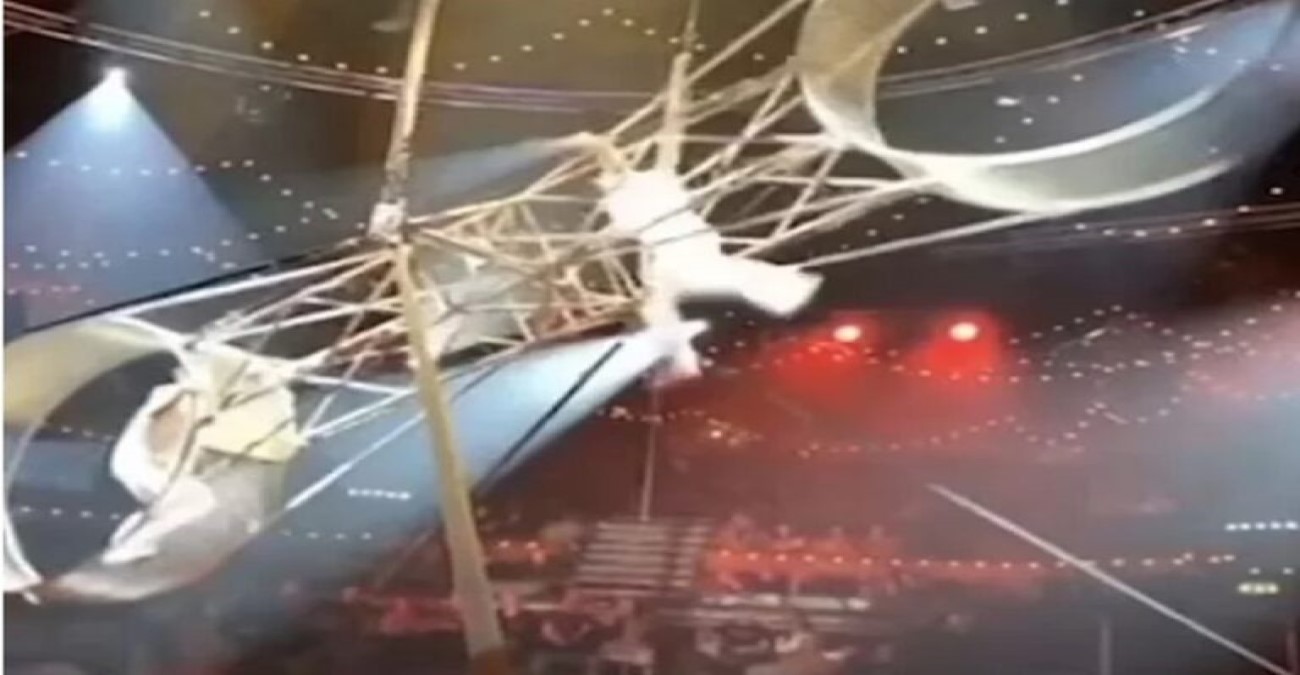 Ακροβάτης πέφτει από τον «τροχό του θανάτου» κατά τη διάρκεια παράστασης σε τσίρκο – Δείτε βίντεο