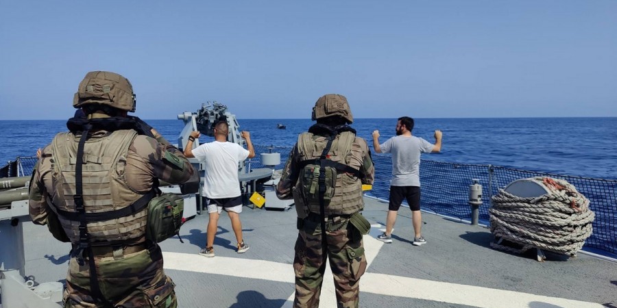 Eντυπωσιακές εικόνες από την άσκηση με το Γαλλικό Πολεμικό Ναυτικό «CYP/FRA-03/2022»
