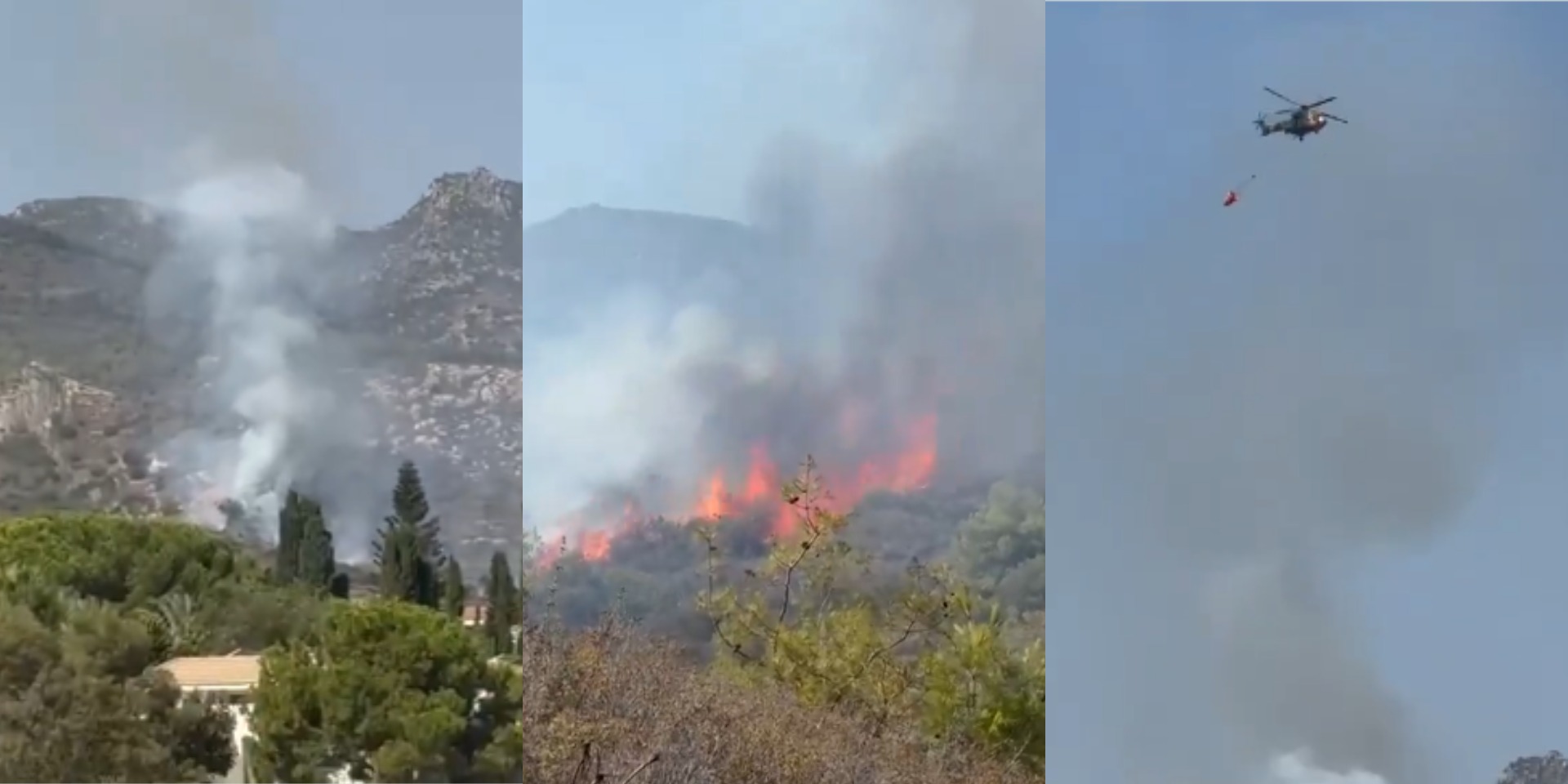 VIDEO: Ξέσπασε μεγάλη πυρκαγιά κοντά στην Κερύνεια - Έκλεισε ο δρόμος από Λευκωσία 