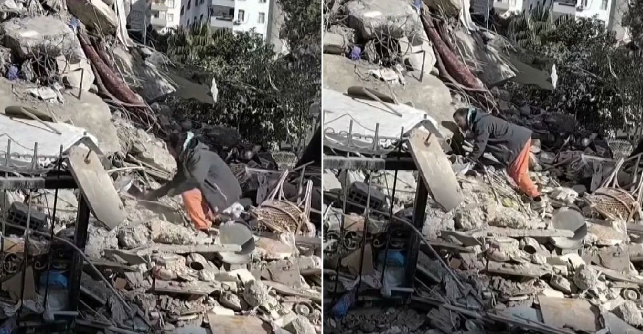 Σεισμός Τουρκία: Σπαρακτική κραυγή πατέρα - Σκάβει μέσα στα ερείπια για να βρει τις κόρες του