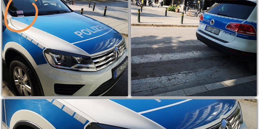 Απίστευτο κι' όμως πραγματικό -  Γερμανικό περιπολικό 'έφαγε' κλήση από Έλληνα αστυνομικό