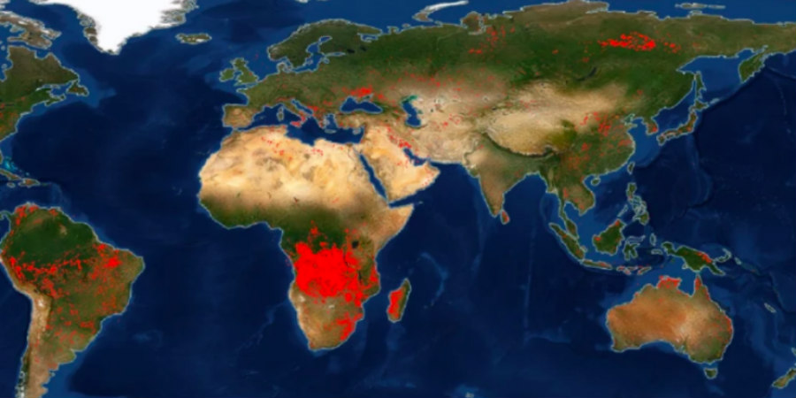 Ο πλανήτης «φλέγεται» – Η απεικόνιση της NASA με τις πυρκαγιές σε όλο τον κόσμο