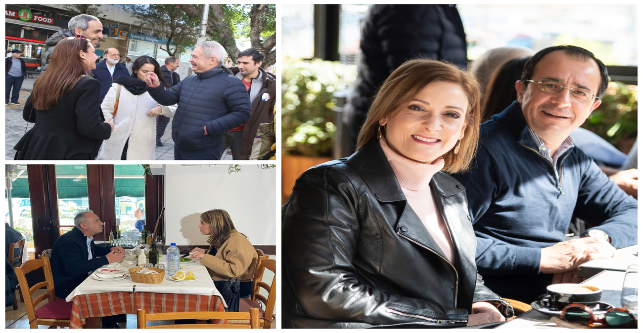 Ημέρα χαλάρωσης για Χριστοδουλίδη, Αβέρωφ και Μαυρογιάννη - Πήγαν στα καφέ και εστιατόρια λίγες ώρες πριν τις εκλογές - Δείτε φωτογραφίες
