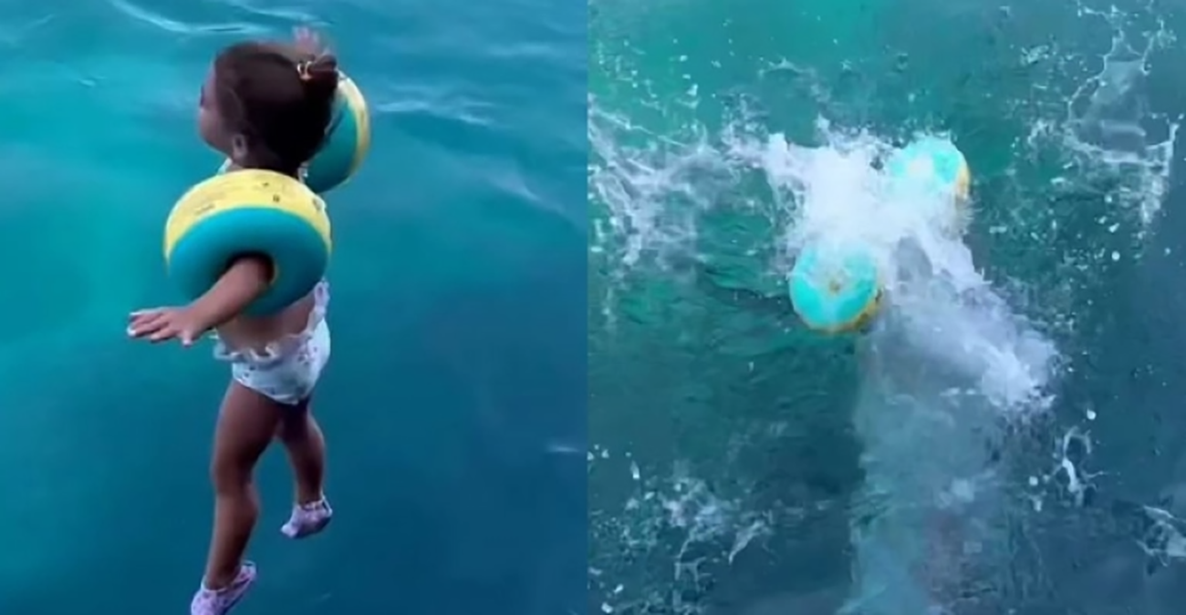 Τρομακτικό βίντεο: Πέταξε το κοριτσάκι στην Αυστραλία για βουτιά από το σκάφος, αλλά έφυγαν τα μπρατσάκια και χάθηκε στον βυθό 