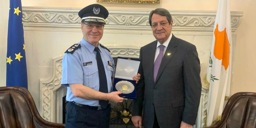 Αποχαιρετιστήρια συνάντηση Αρχηγού Αστυνομίας κ. Κύπρου Μιχαηλίδη με τον Πρόεδρο της Κυπριακής Δημοκρατίας κ. Νίκο Αναστασιάδη